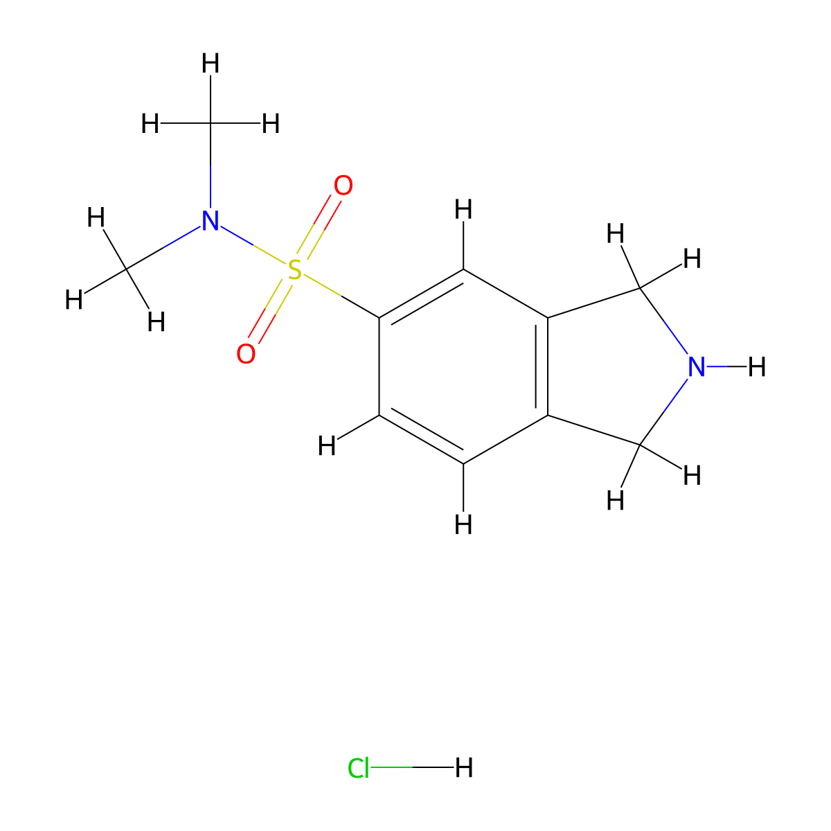 N,N-dimethyl-2,3-dihydro-1H-isoindole-5-sulfonamide hydrochloride molecular structure, CAS 1798733-65-9
