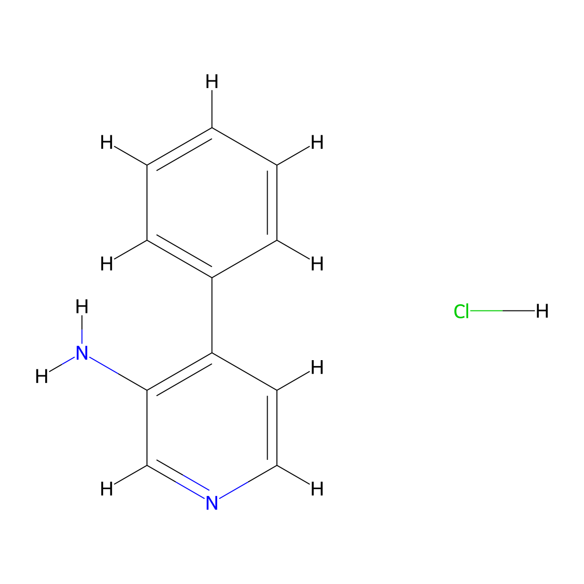 4-Phenylpyridin-3-amine hydrochloride molecular structure, CAS 1798733-74-0