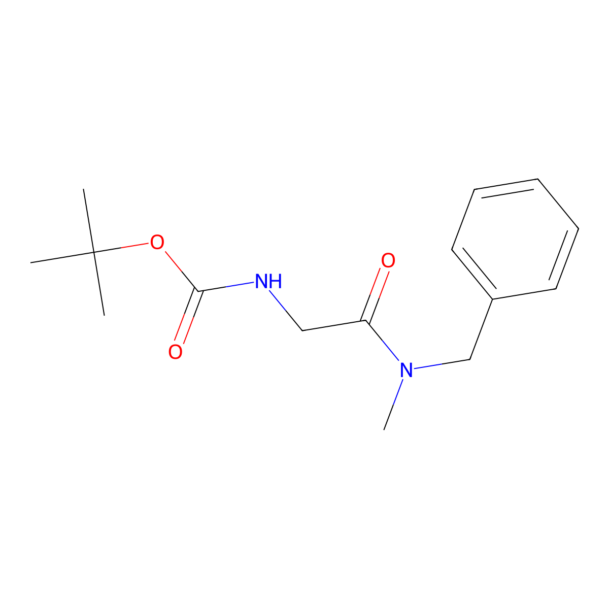 Tert-butyl 2-(benzyl(methyl)amino)-2-oxoethylcarbamate molecular structure, CAS 179874-14-7