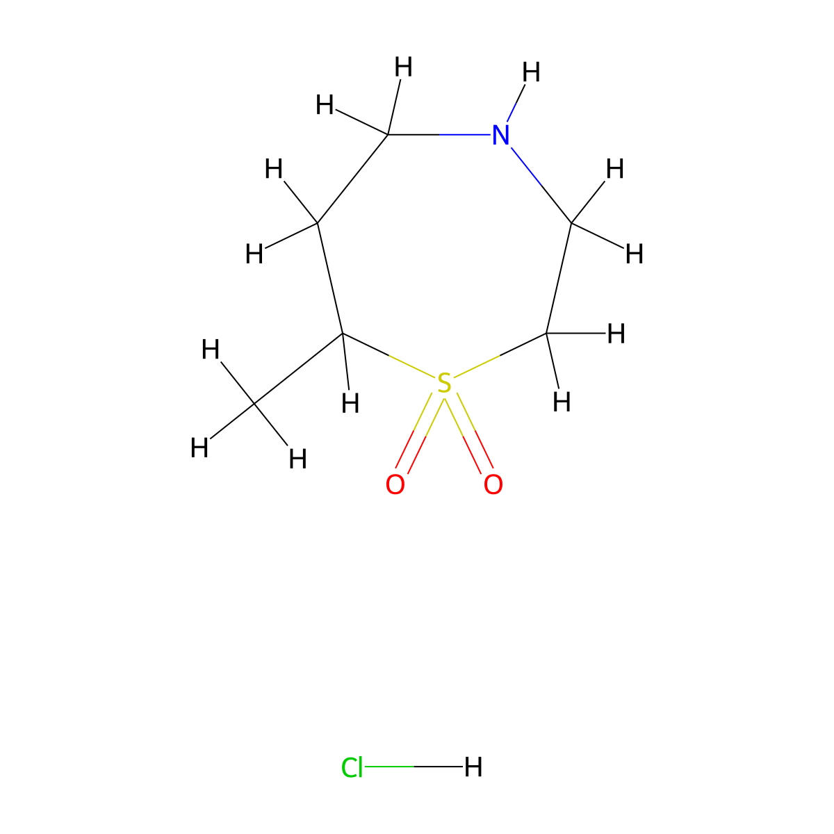 7-Methyl-1lambda6,4-thiazepane-1,1-dione hydrochloride molecular structure, CAS 1798747-20-2