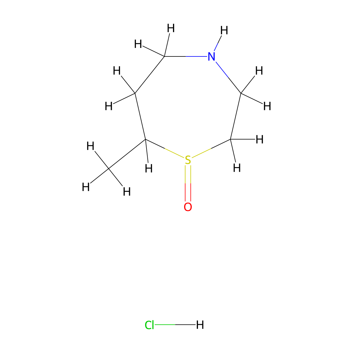 7-Methyl-1,4-thiazepan-1-one hydrochloride molecular structure, CAS 1798747-26-8