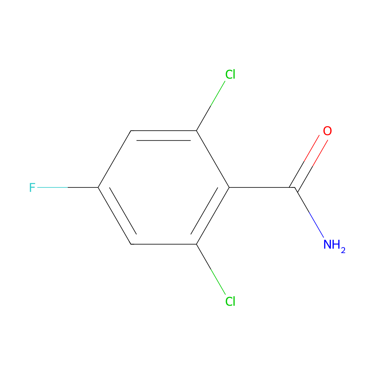 2,6-Dichloro-4-fluorobenzamide molecular structure, CAS 1798748-69-2
