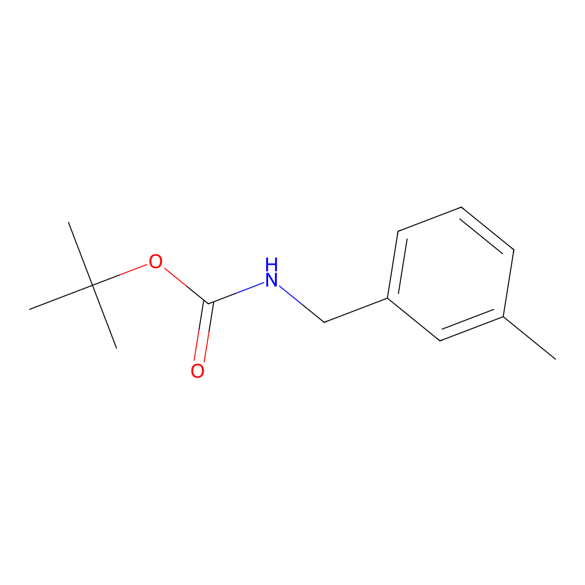 tert-butyl N-[(3-methylphenyl)methyl]carbamate molecular structure, CAS 179876-20-1