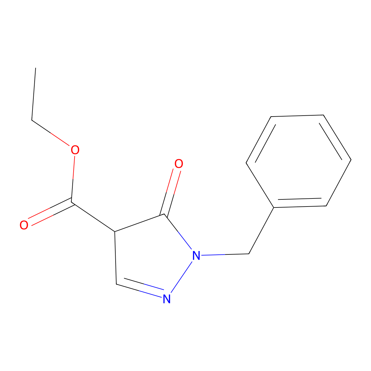 ethyl 1-benzyl-5-oxo-4,5-dihydro-1H-pyrazole-4-carboxylate molecular structure, CAS 1798769-20-6