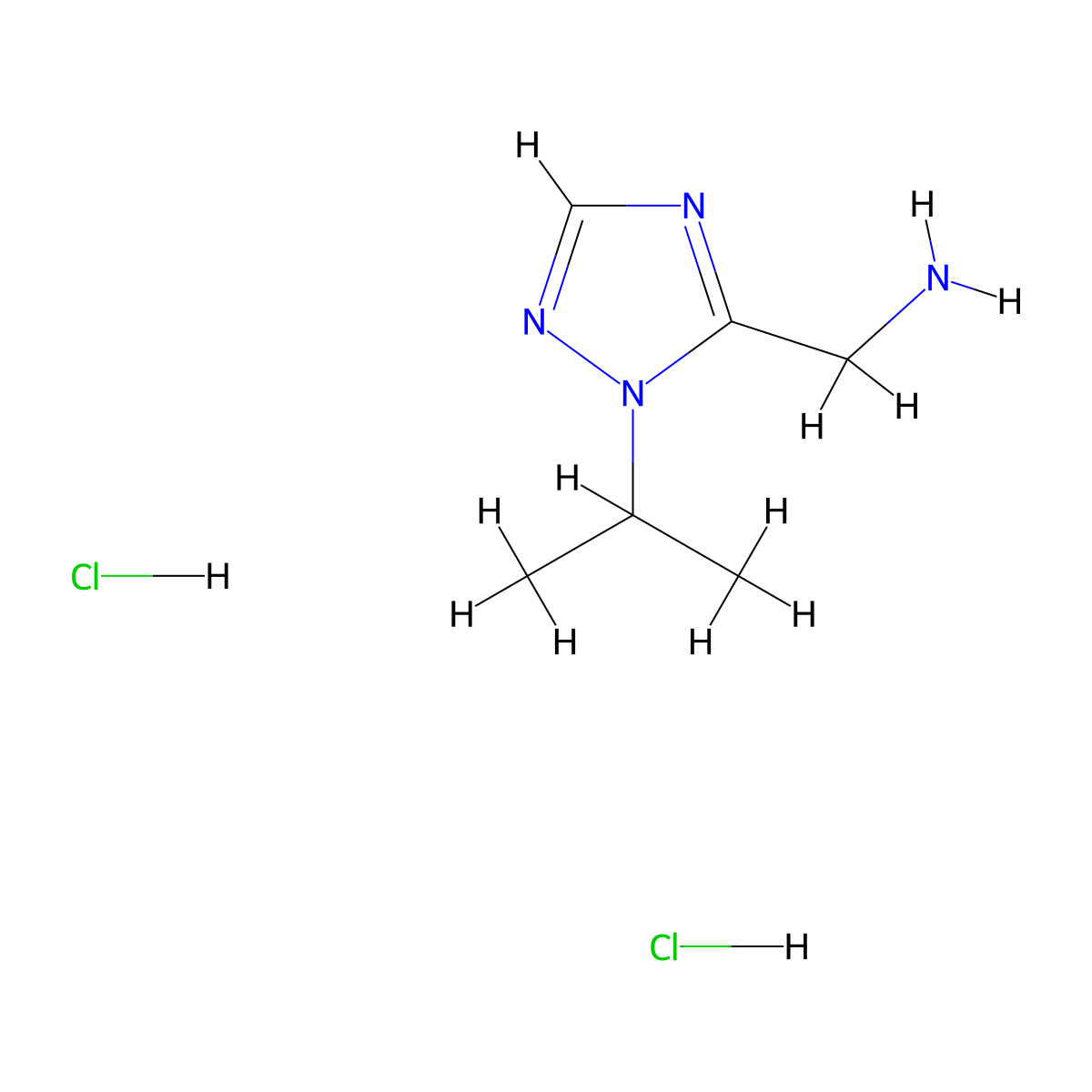 [1-(propan-2-yl)-1H-1,2,4-triazol-5-yl]methanamine dihydrochloride molecular structure, CAS 1798775-38-8