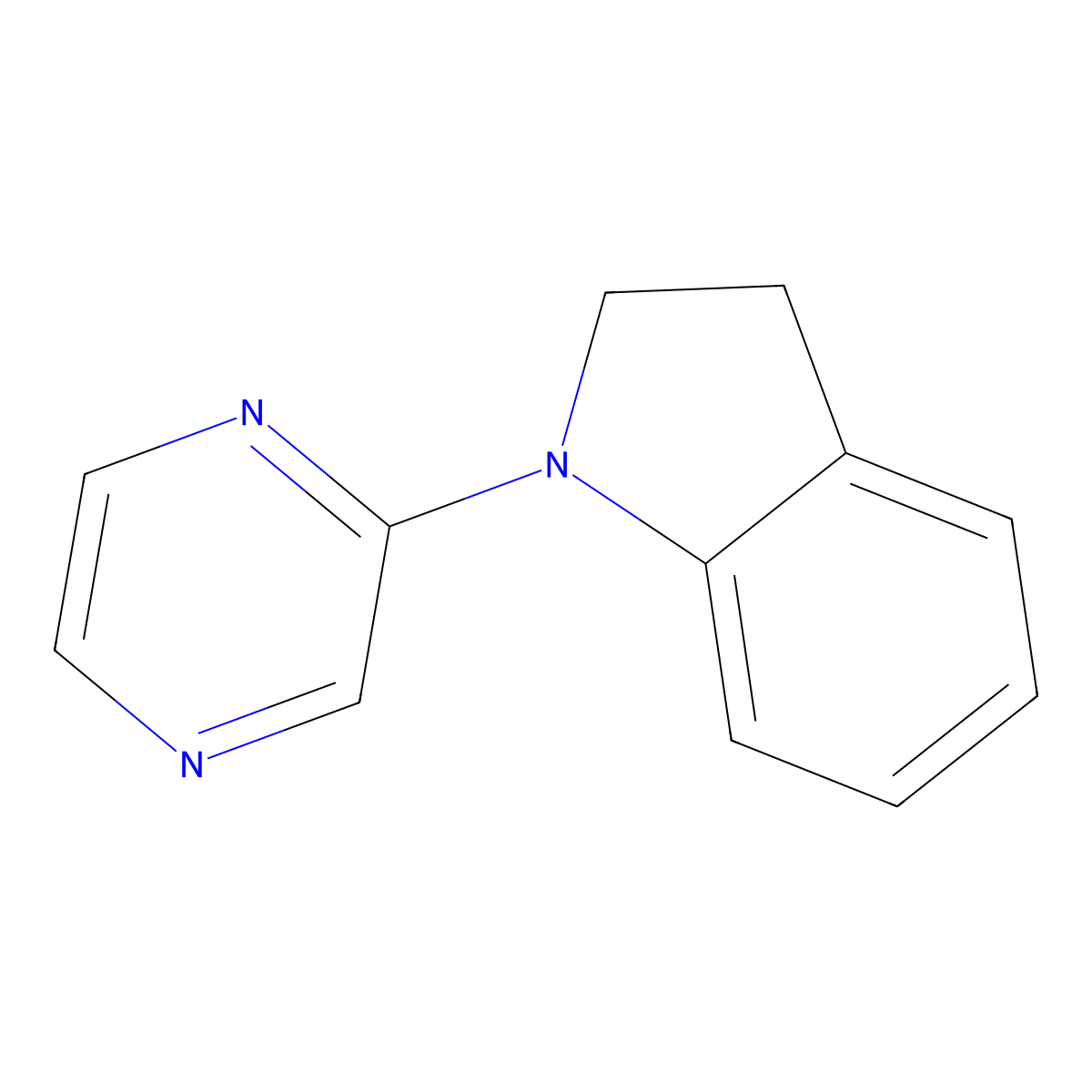 1-(Pyrazine-2-yl)indoline molecular structure, CAS 1798782-35-0