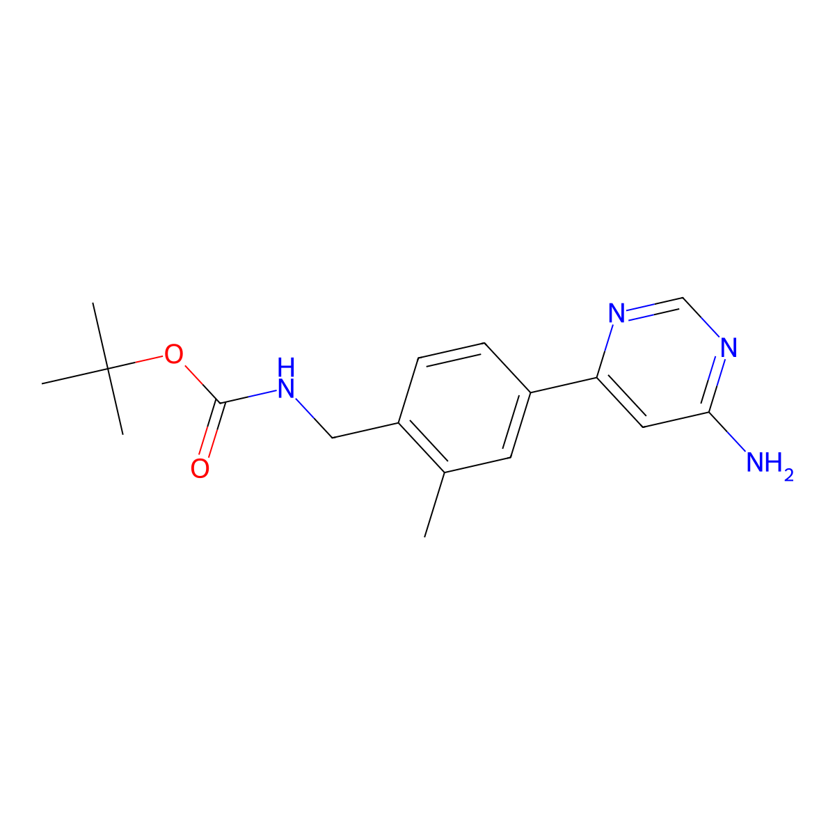 N-[[4-(6-amino-4-pyrimidinyl)-2-methylphenyl]methyl]carbamic acid 1,1-dimethylethyl ester molecular structure, CAS 1798792-35-4