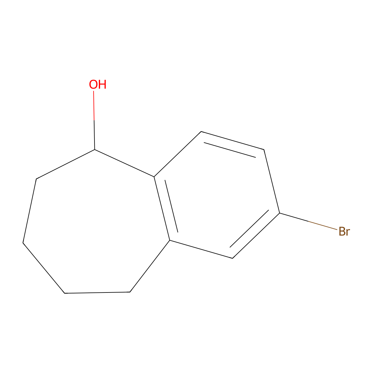 2-Bromo-6,7,8,9-tetrahydro-5H-benzo[7]annulen-5-ol molecular structure, CAS 1798792-40-1