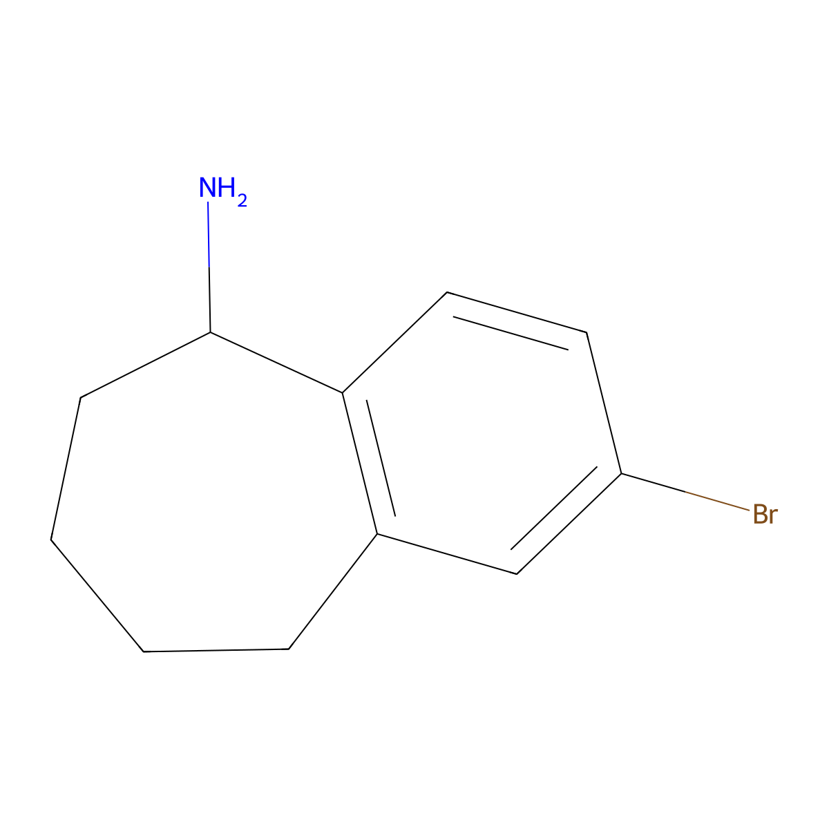 2-Bromo-6,7,8,9-tetrahydro-5H-benzo[7]annulen-5-amine molecular structure, CAS 1798792-42-3