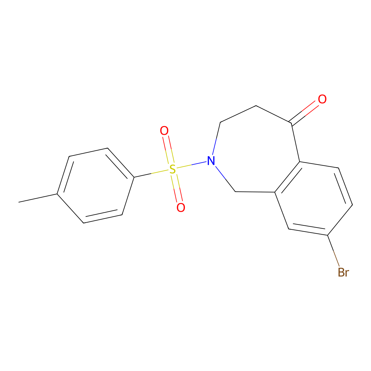 8-Bromo-2-tosyl-3,4-dihydro-1H-benzo[C]azepin-5(2H)-one molecular structure, CAS 1798793-64-2