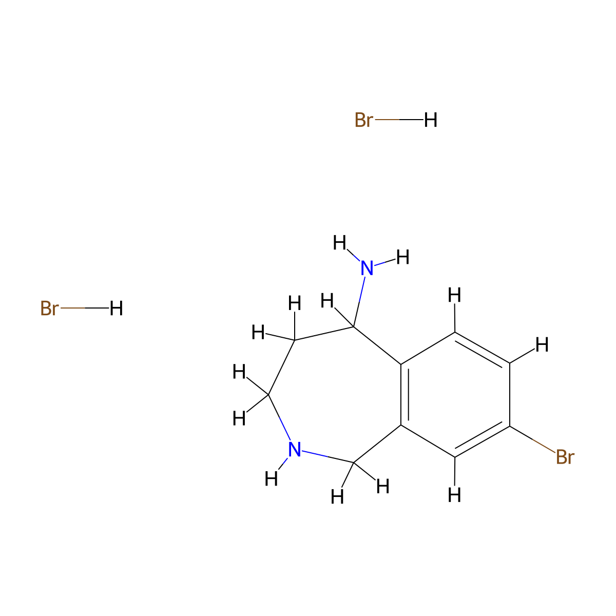 8-Bromo-2,3,4,5-tetrahydro-1H-benzo[c]azepin-5-amine dihydrobromide molecular structure, CAS 1798793-67-5