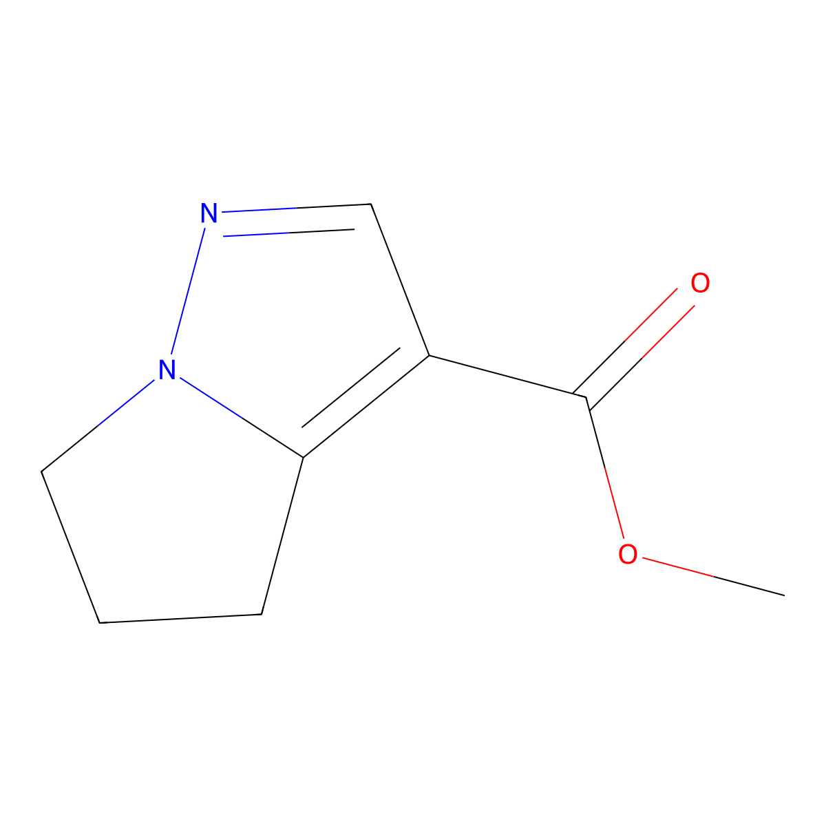 Methyl 5,6-dihydro-4H-pyrrolo[1,2-b]pyrazole-3-carboxylate molecular structure, CAS 1798793-81-3