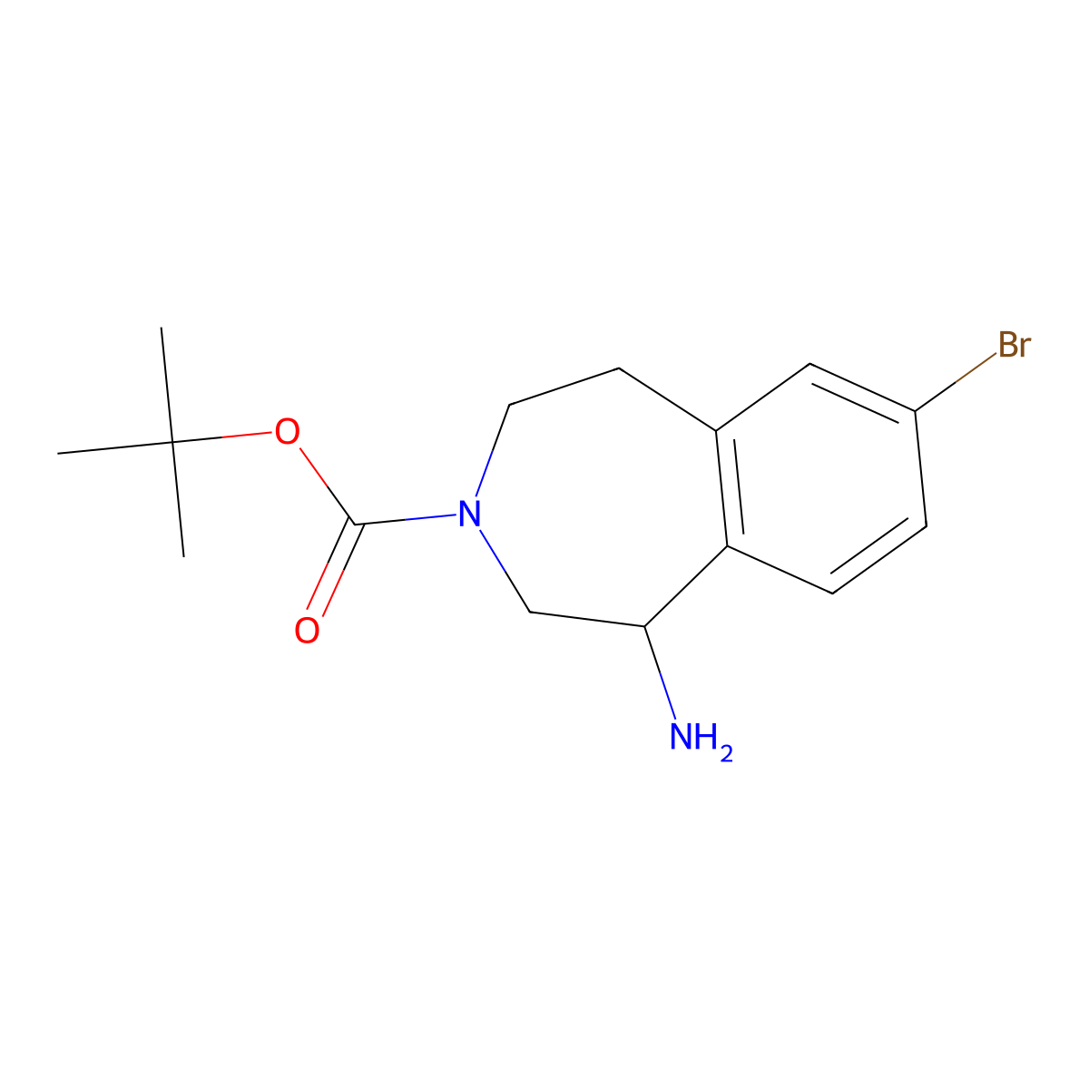 7-Bromo-3-Boc-2,3,4,5-tetrahydro-1H-benzo[d]azepin-1-amine molecular structure, CAS 1798794-25-8