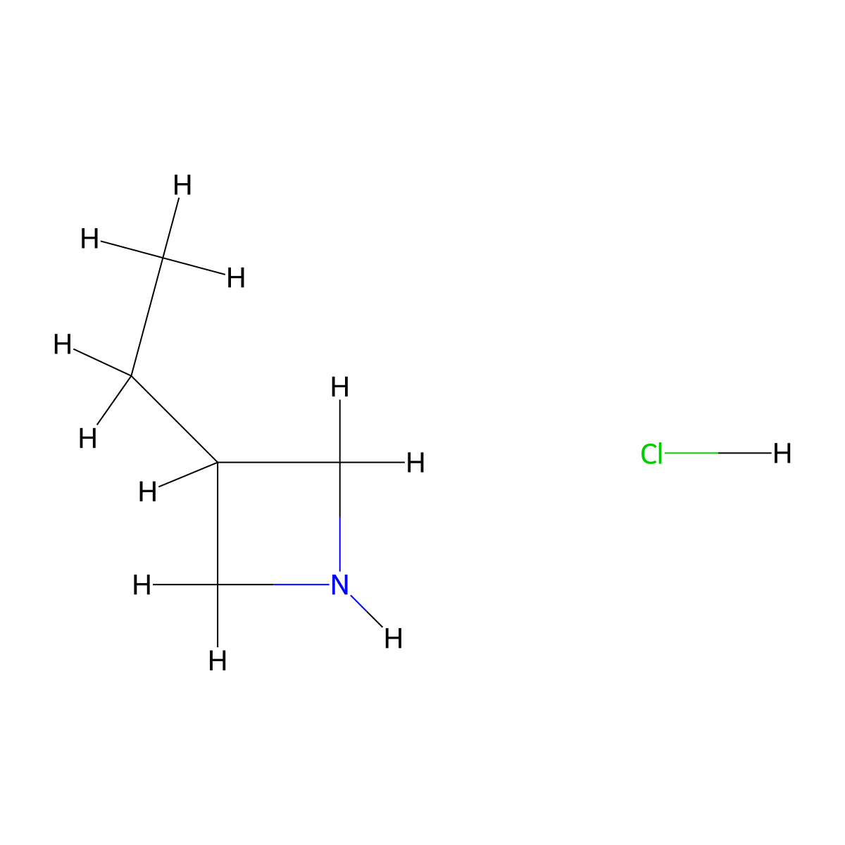 3-Ethylazetidine hydrochloride molecular structure, CAS 1798795-28-4