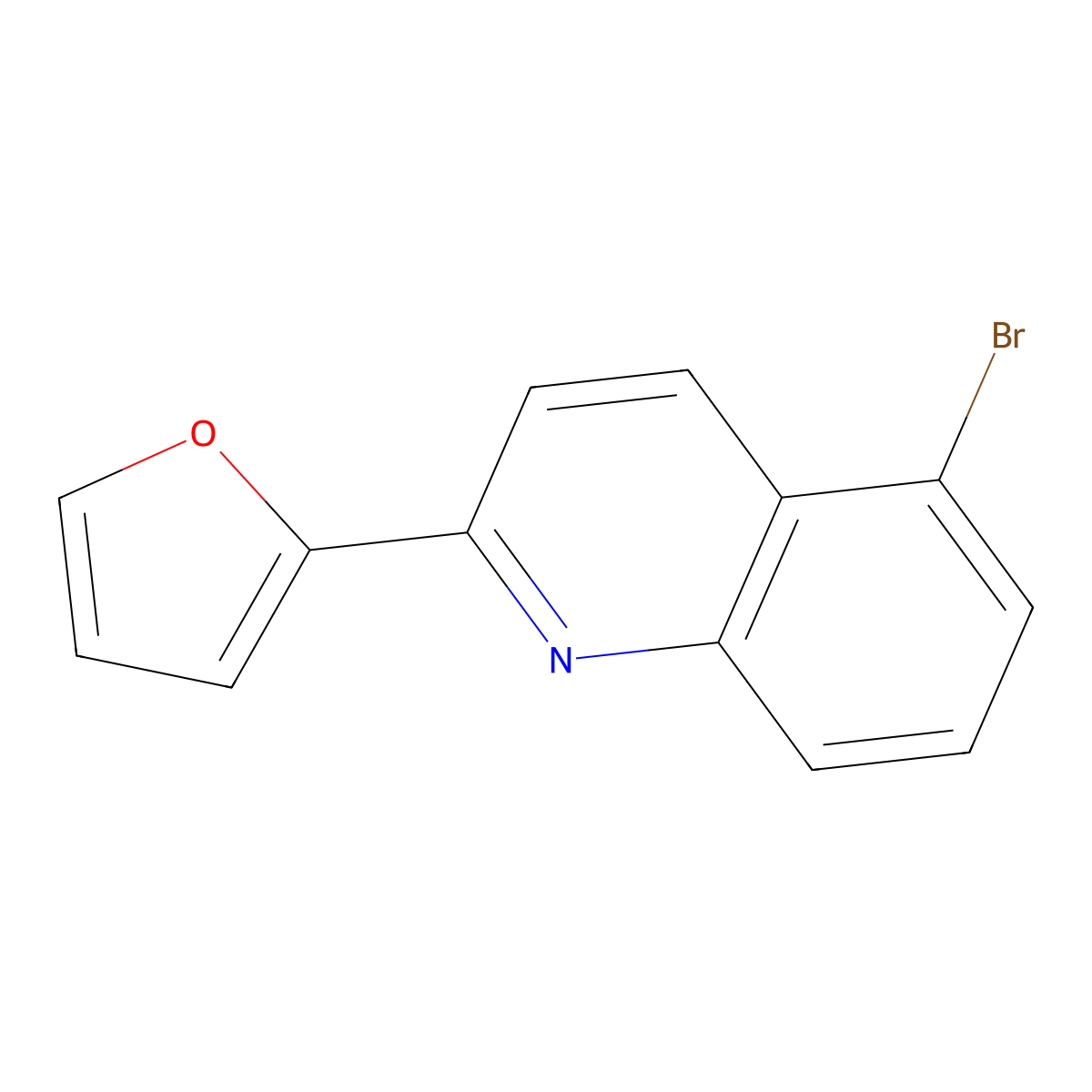 5-Bromo-2-(furan-2-yl)quinoline molecular structure, CAS 1798799-40-2