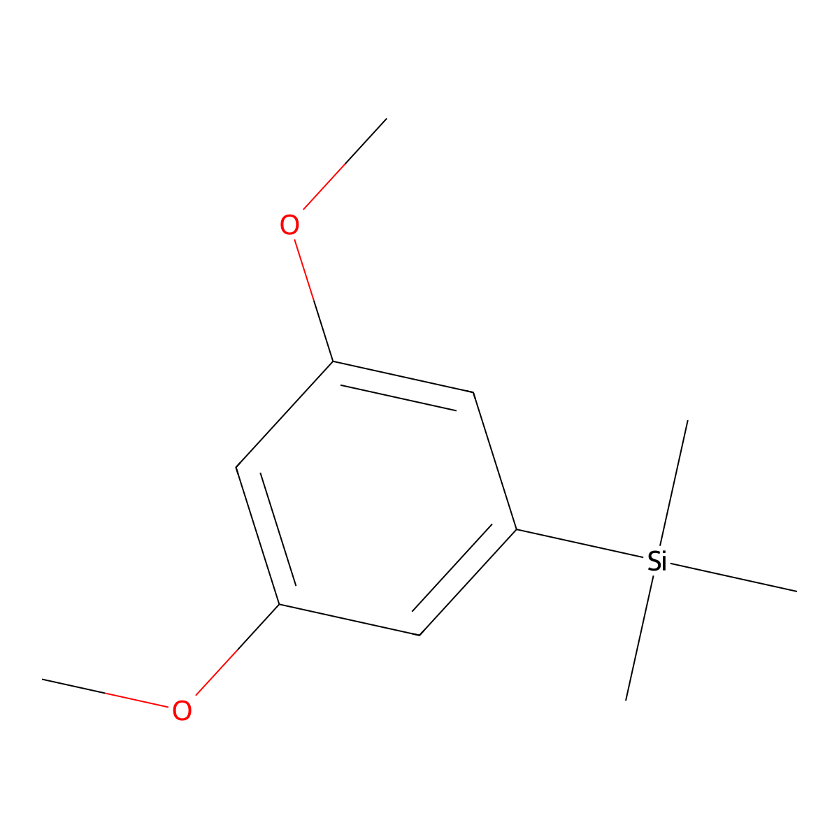 (3,5-Dimethoxyphenyl)(trimethyl)silane molecular structure, CAS 17988-28-2