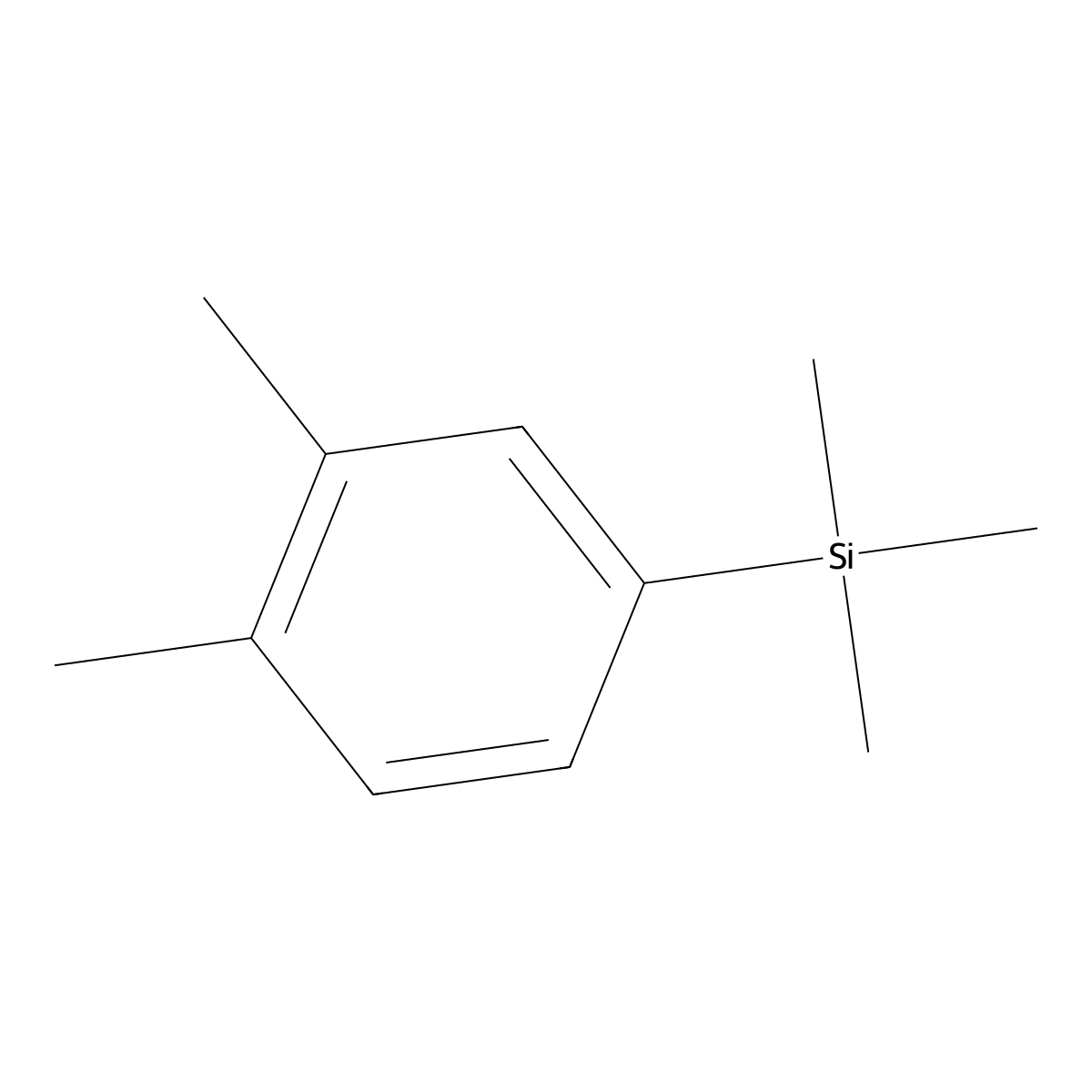 1-(Trimethylsilyl)-3,4-dimethylbenzene molecular structure, CAS 17988-43-1