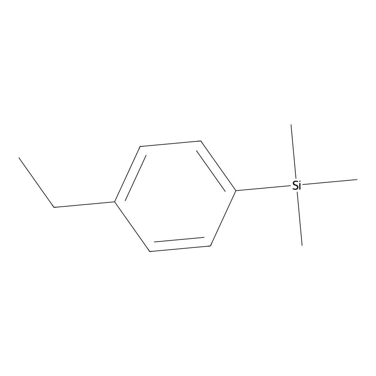 (4-Ethylphenyl)trimethylsilane molecular structure, CAS 17988-50-0