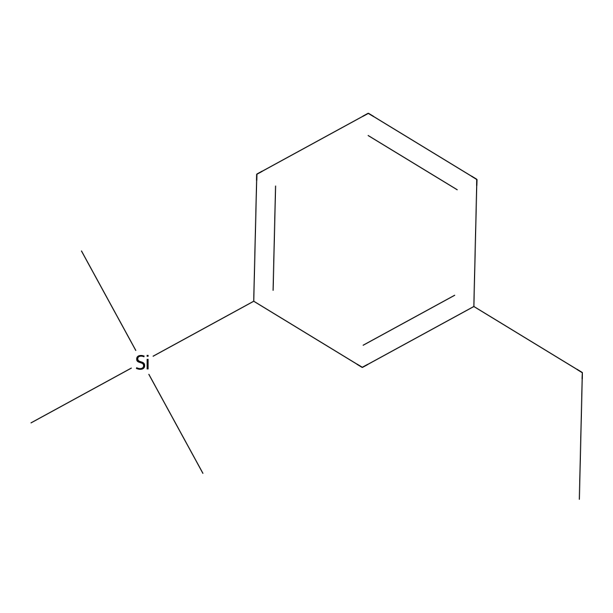 (3-Ethylphenyl)trimethylsilane molecular structure, CAS 17988-51-1