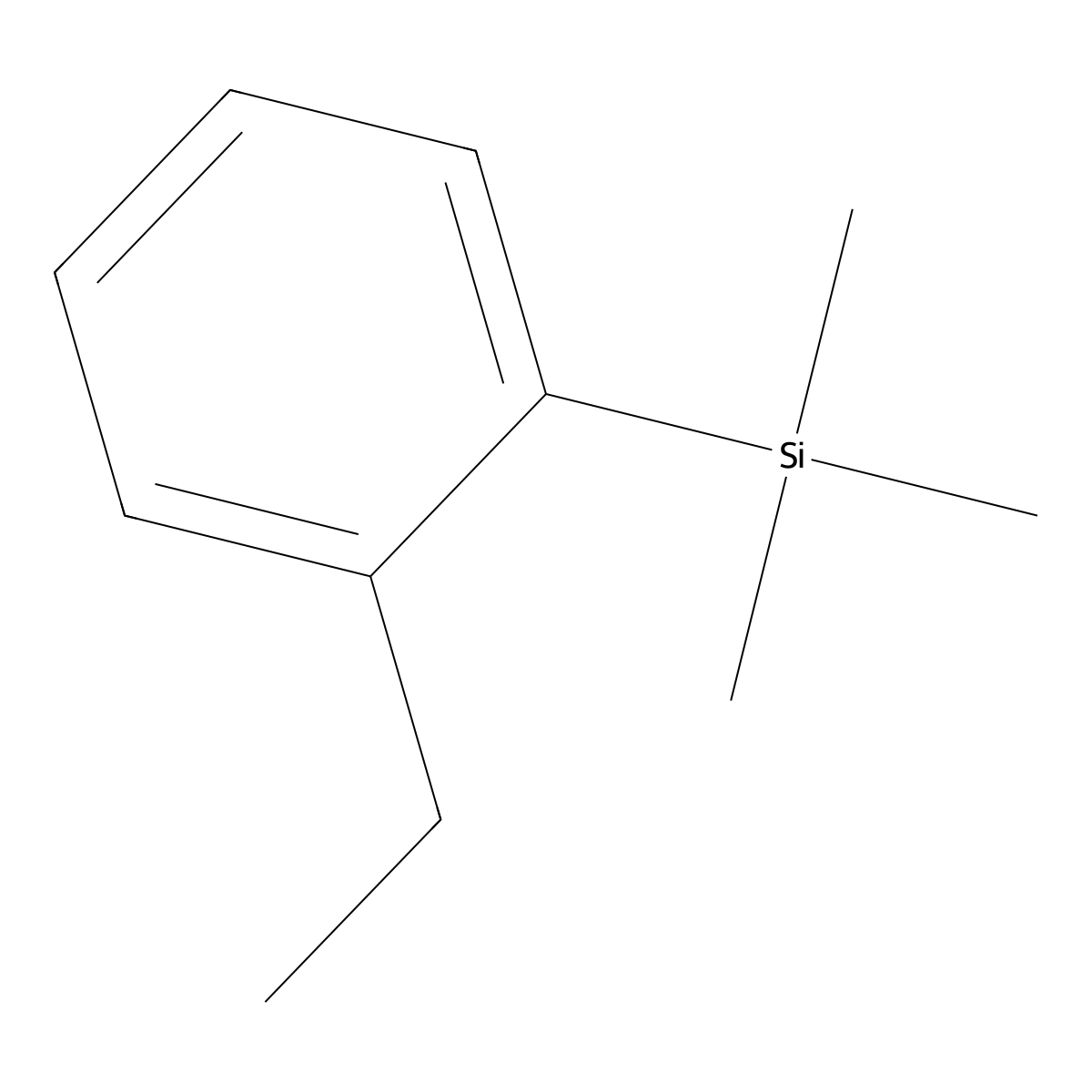 1-(Trimethylsilyl)-2-ethylbenzene molecular structure, CAS 17988-52-2