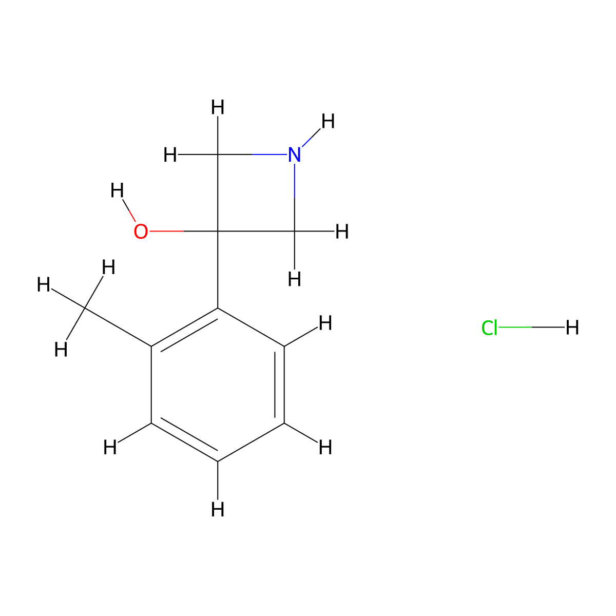 3-(2-Methylphenyl)azetidin-3-ol hydrochloride molecular structure, CAS 1798806-31-1
