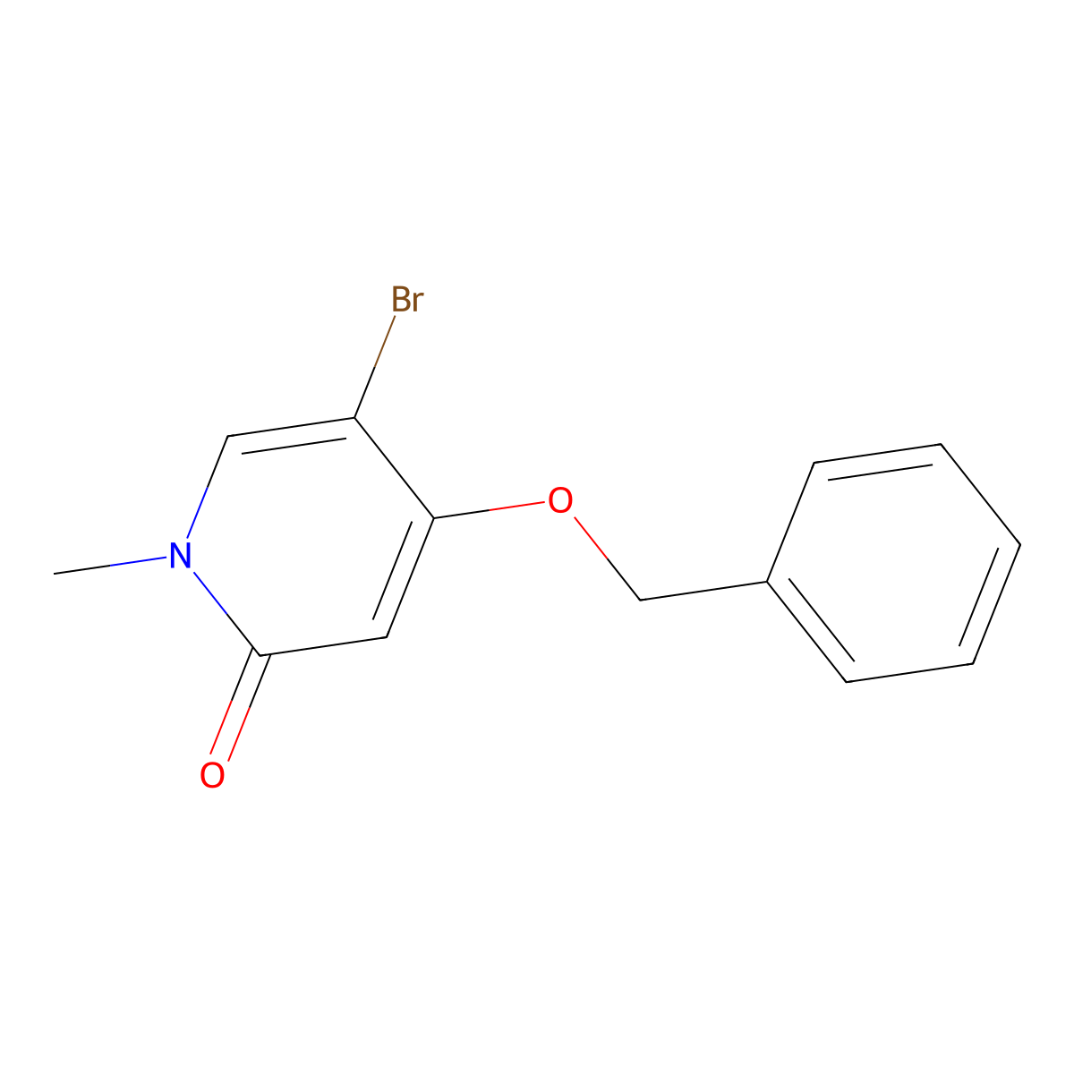 4-(benzyloxy)-5-bromo-1-methylpyridin-2(1H)-one molecular structure, CAS 1798821-58-5