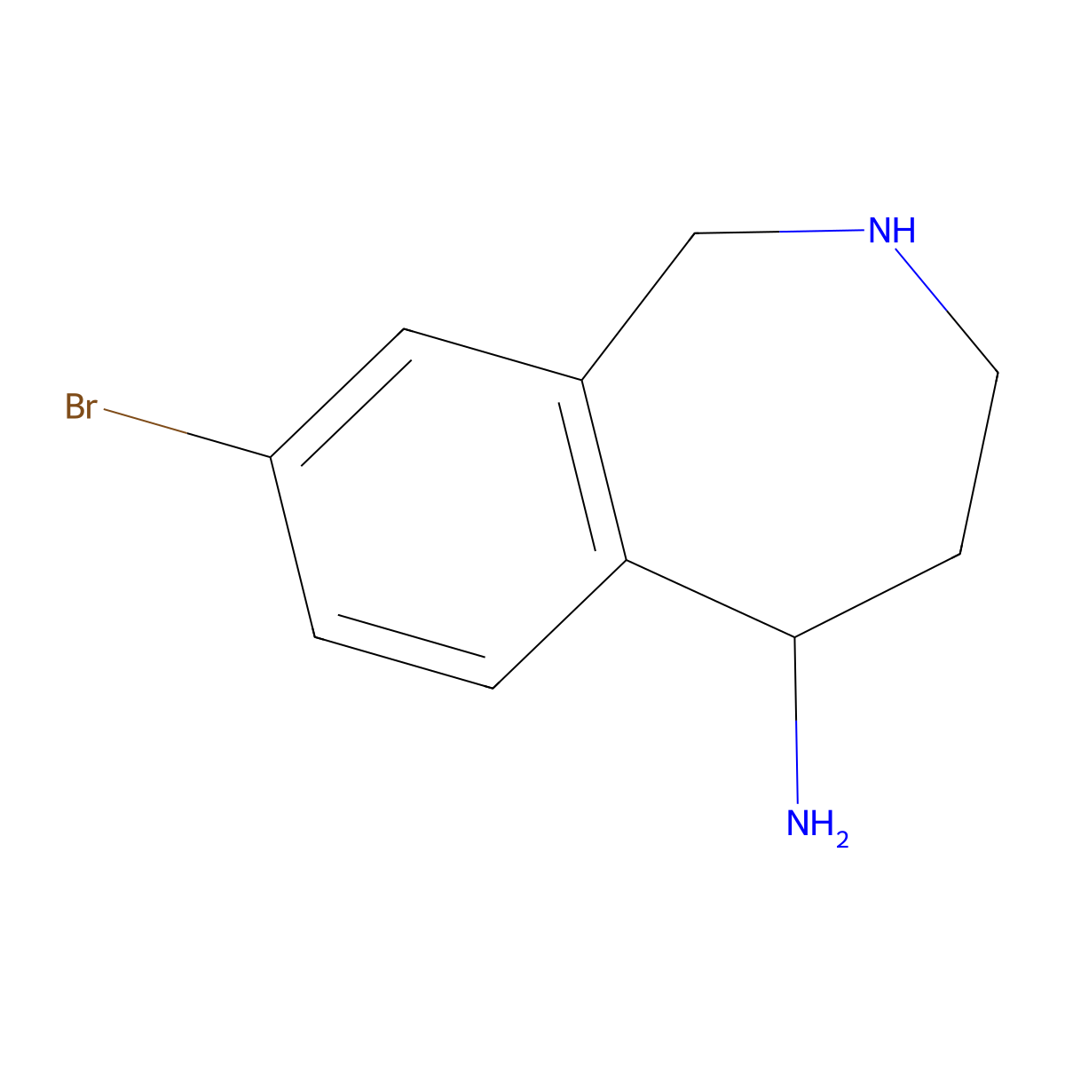 8-Bromo-2,3,4,5-tetrahydro-1H-benzo[c]azepin-5-amine molecular structure, CAS 1798884-35-1