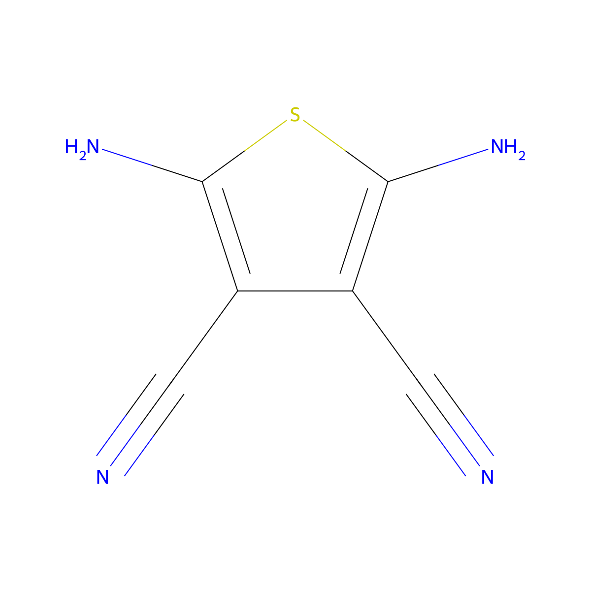 2,5-Diamino-3,4-dicyanothiophene molecular structure, CAS 17989-89-8