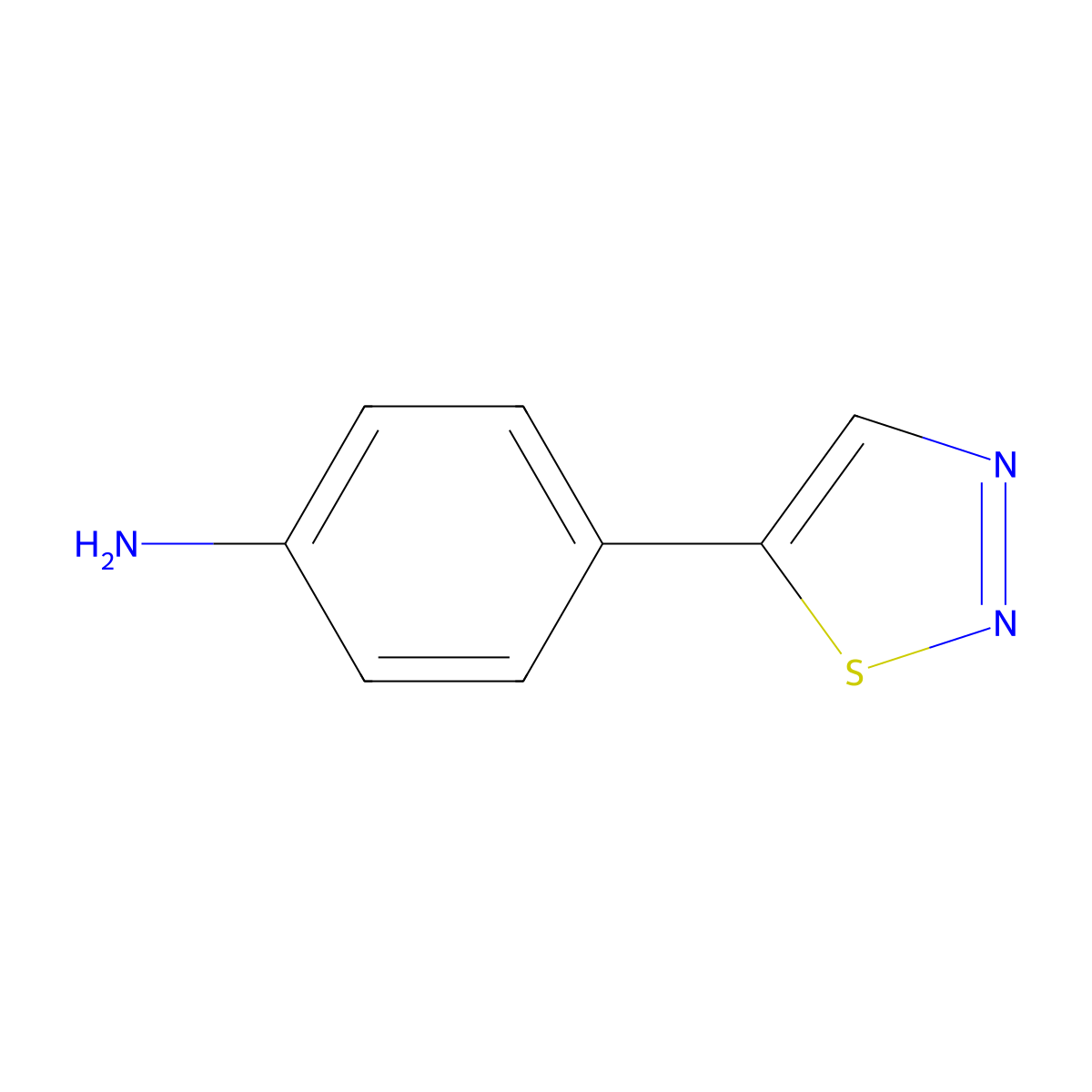 4-(1,2,3-Thiadiazol-5-yl)aniline molecular structure, CAS 179894-34-9