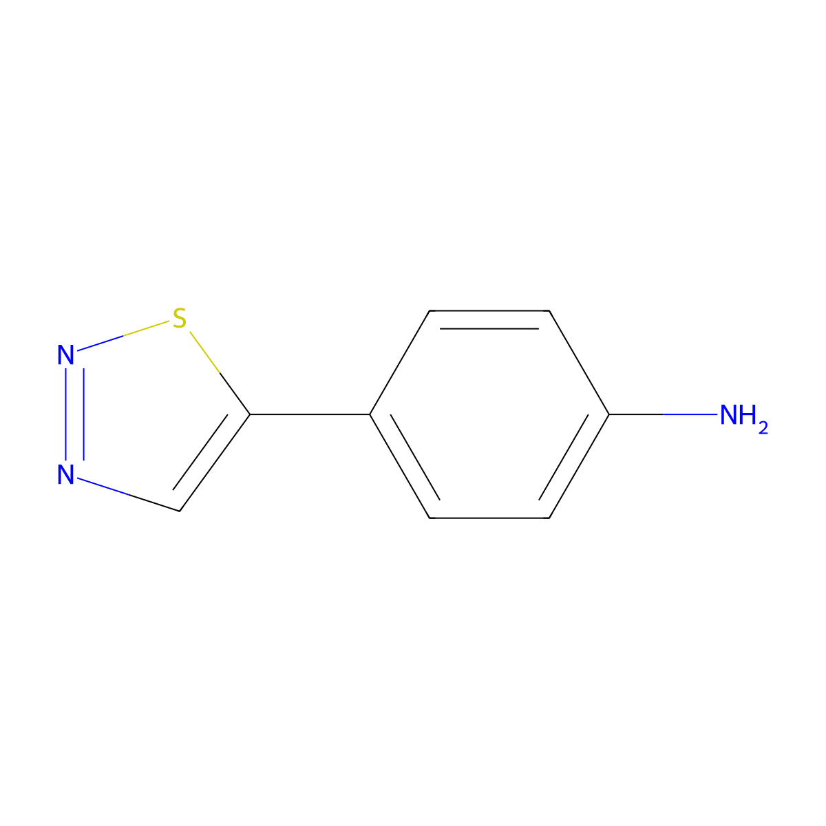 4-(1,2,3-Thiadiazol-5-yl)aniline molecular structure, CAS 179894-34-9