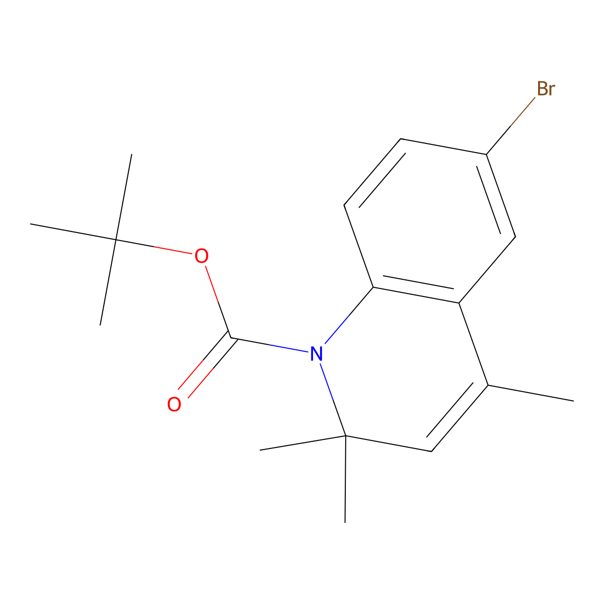 tert-Butyl 6-bromo-2,2,4-trimethylquinoline-1(2H)-carboxylate molecular structure, CAS 179894-35-0