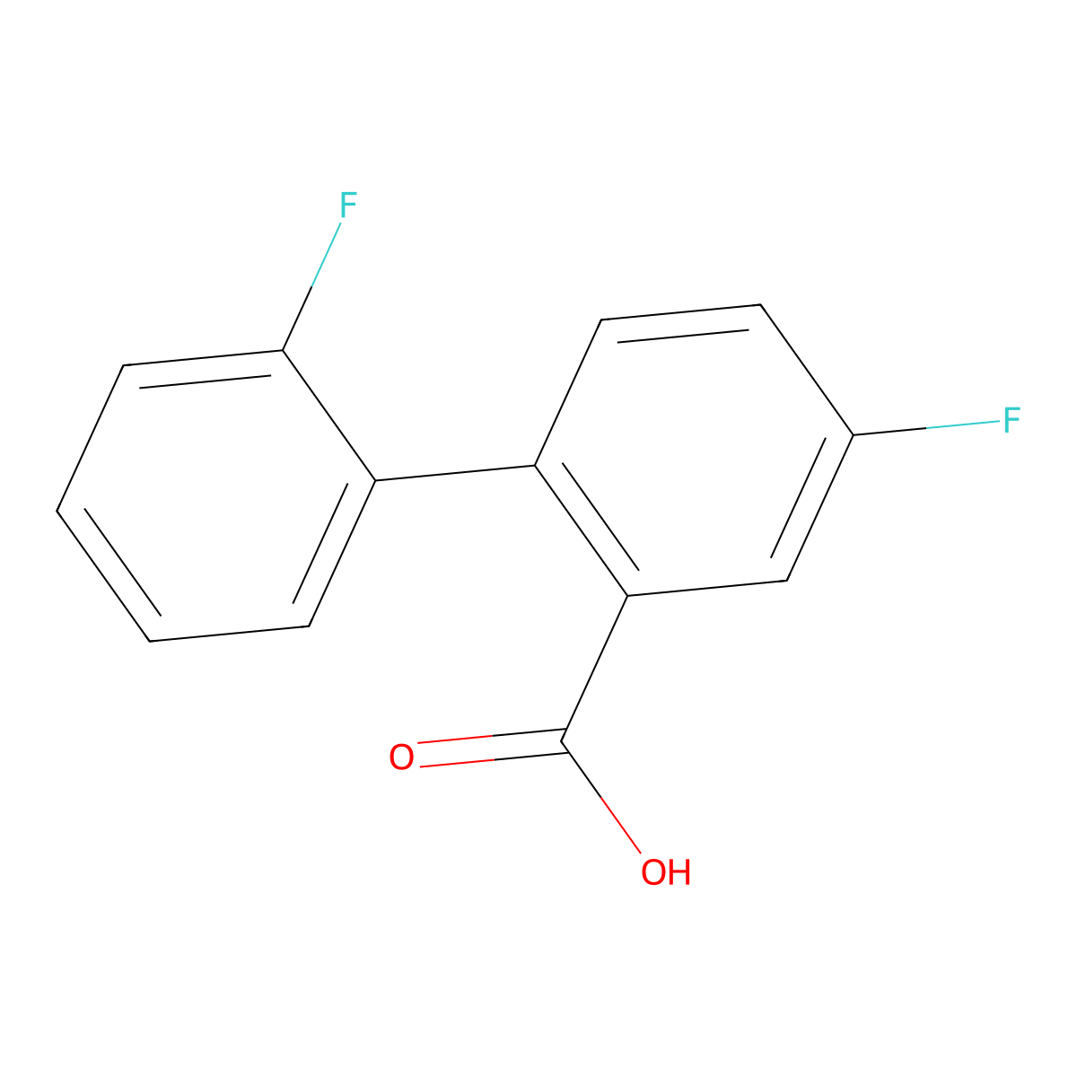 2',4-Difluoro-[1,1'-biphenyl]-2-carboxylic acid molecular structure, CAS 179897-84-8