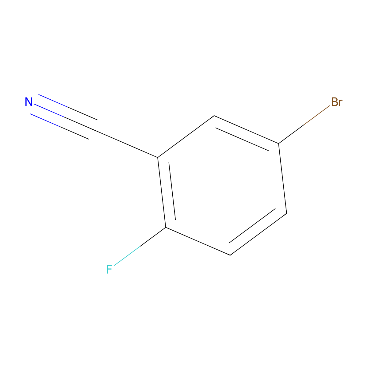 5-Bromo-2-fluorobenzonitrile molecular structure, CAS 179897-89-3