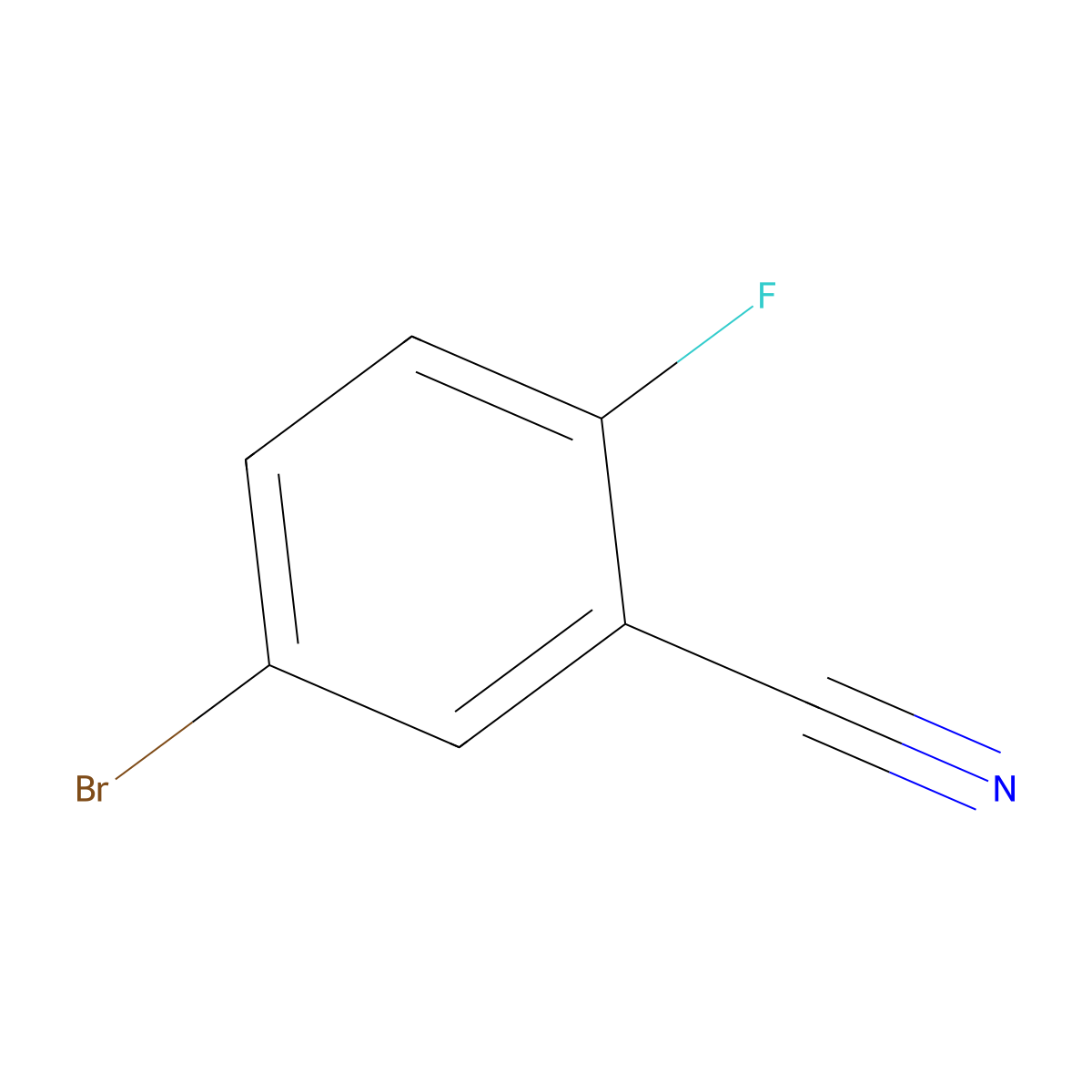 5-Bromo-2-fluorobenzonitrile molecular structure, CAS 179897-89-3