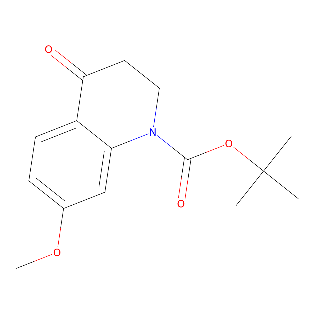 Tert-butyl 7-methoxy-4-oxo-3,4-dihydroquinoline-1(2H)-carboxylate molecular structure, CAS 179897-99-5