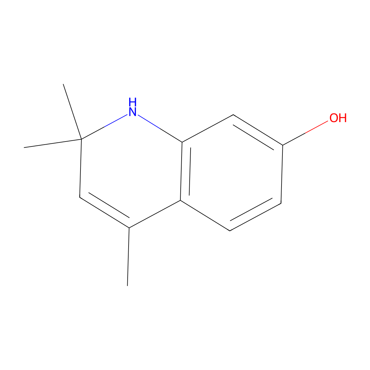 2,2,4-Trimethyl-1,2-dihydroquinolin-7-ol molecular structure, CAS 179898-22-7