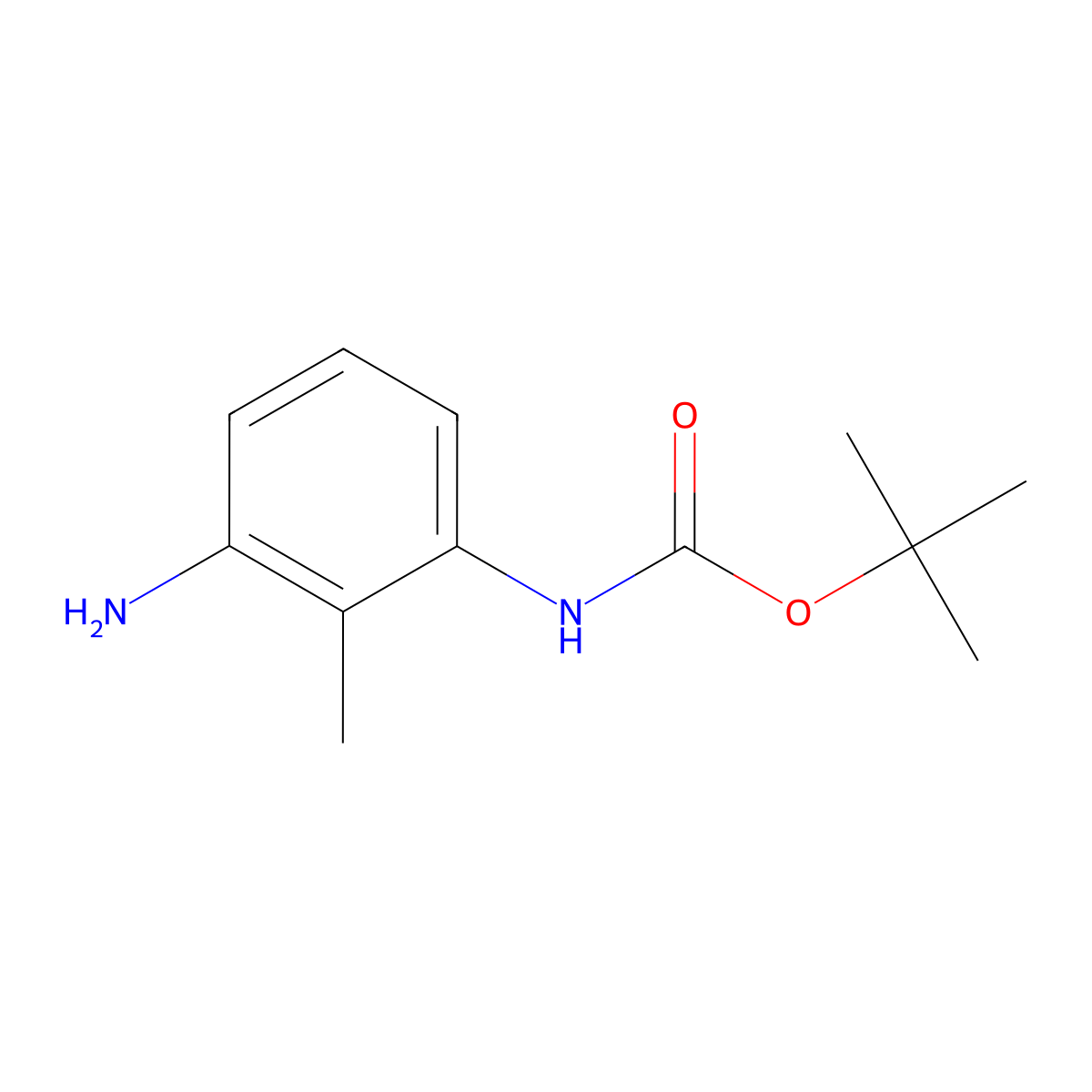 tert-Butyl (3-amino-2-methylphenyl)carbamate molecular structure, CAS 179898-27-2
