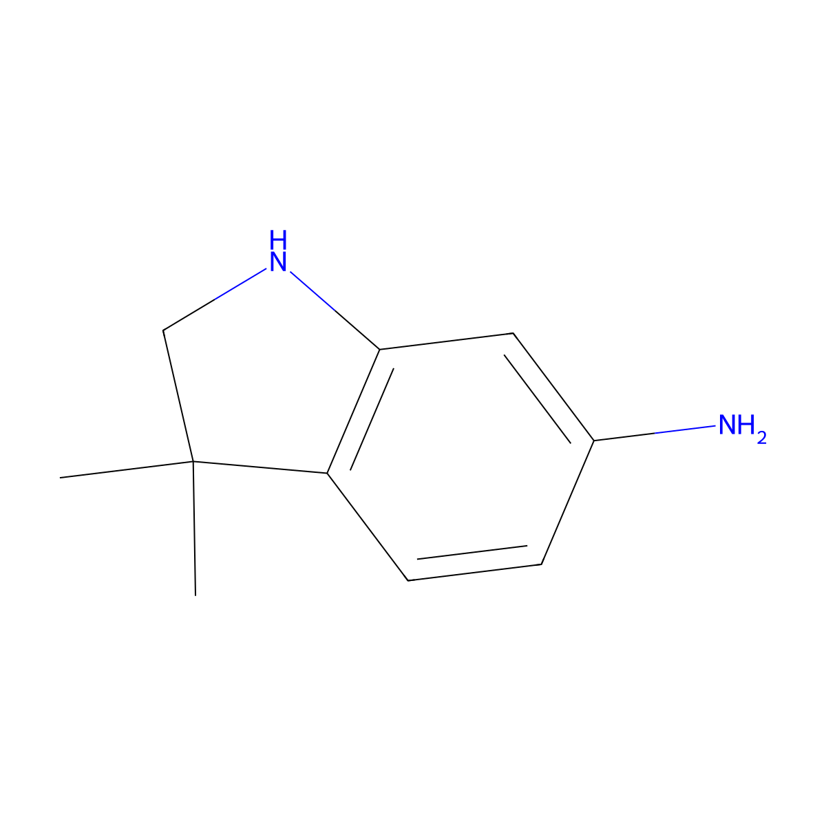 3,3-Dimethylindolin-6-amine molecular structure, CAS 179898-73-8