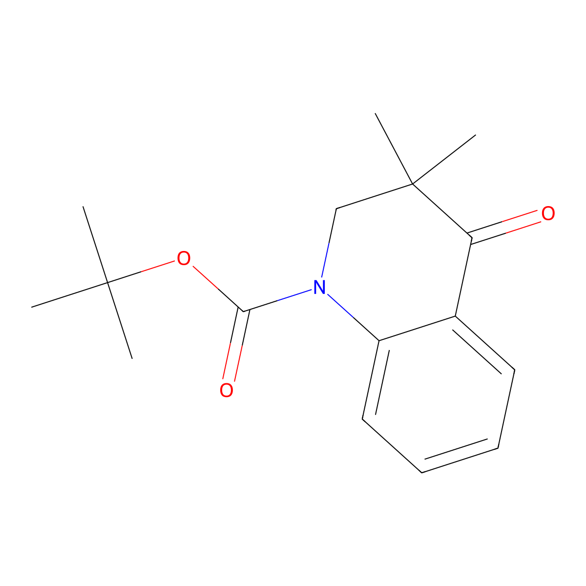 tert-Butyl 3,3-dimethyl-4-oxo-3,4-dihydroquinoline-1(2H)-carboxylate molecular structure, CAS 179898-81-8