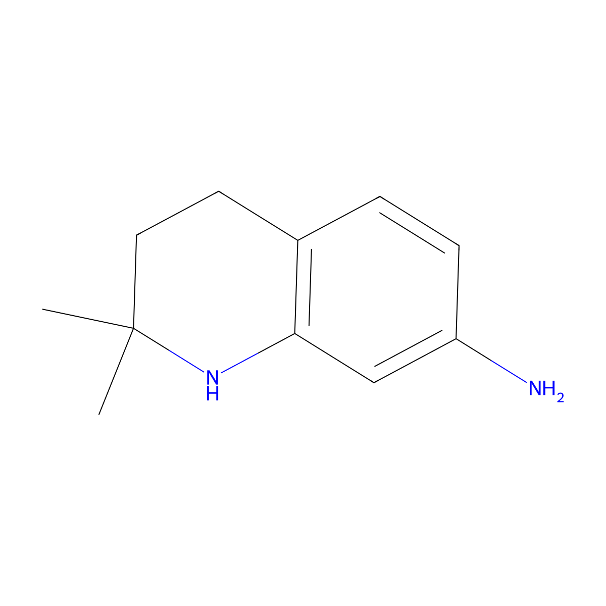2,2-Dimethyl-1,2,3,4-tetrahydroquinolin-7-amine molecular structure, CAS 179899-22-0