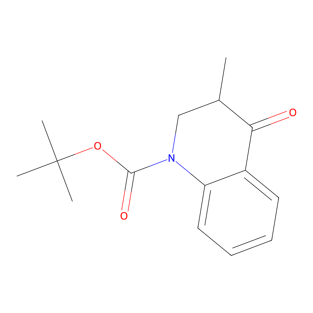 Tert-butyl 3-methyl-4-oxo-1,2,3,4-tetrahydroquinoline-1-carboxylate molecular structure, CAS 179899-24-2