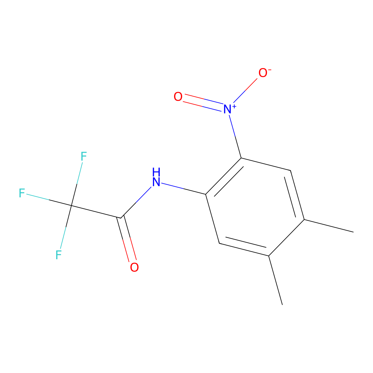 N-(4,5-dimethyl-2-nitrophenyl)-2,2,2-trifluoroacetamide molecular structure, CAS 1799-80-0