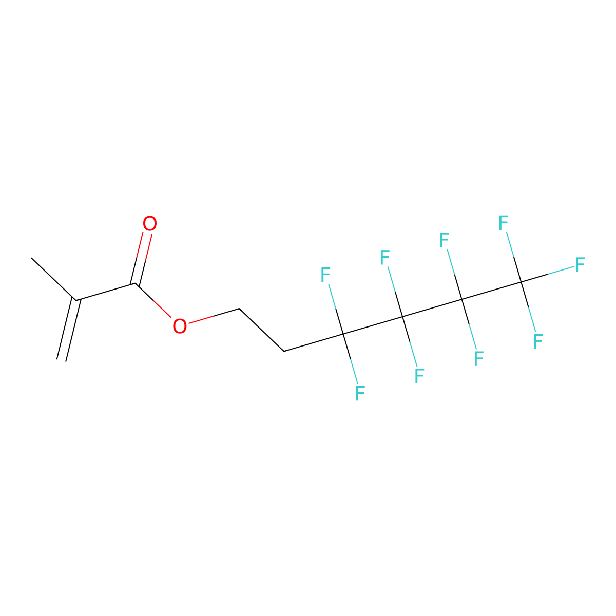 2-Propenoic acid, 2-methyl-, 3,3,4,4,5,5,6,6,6-nonafluorohexyl ester molecular structure, CAS 1799-84-4
