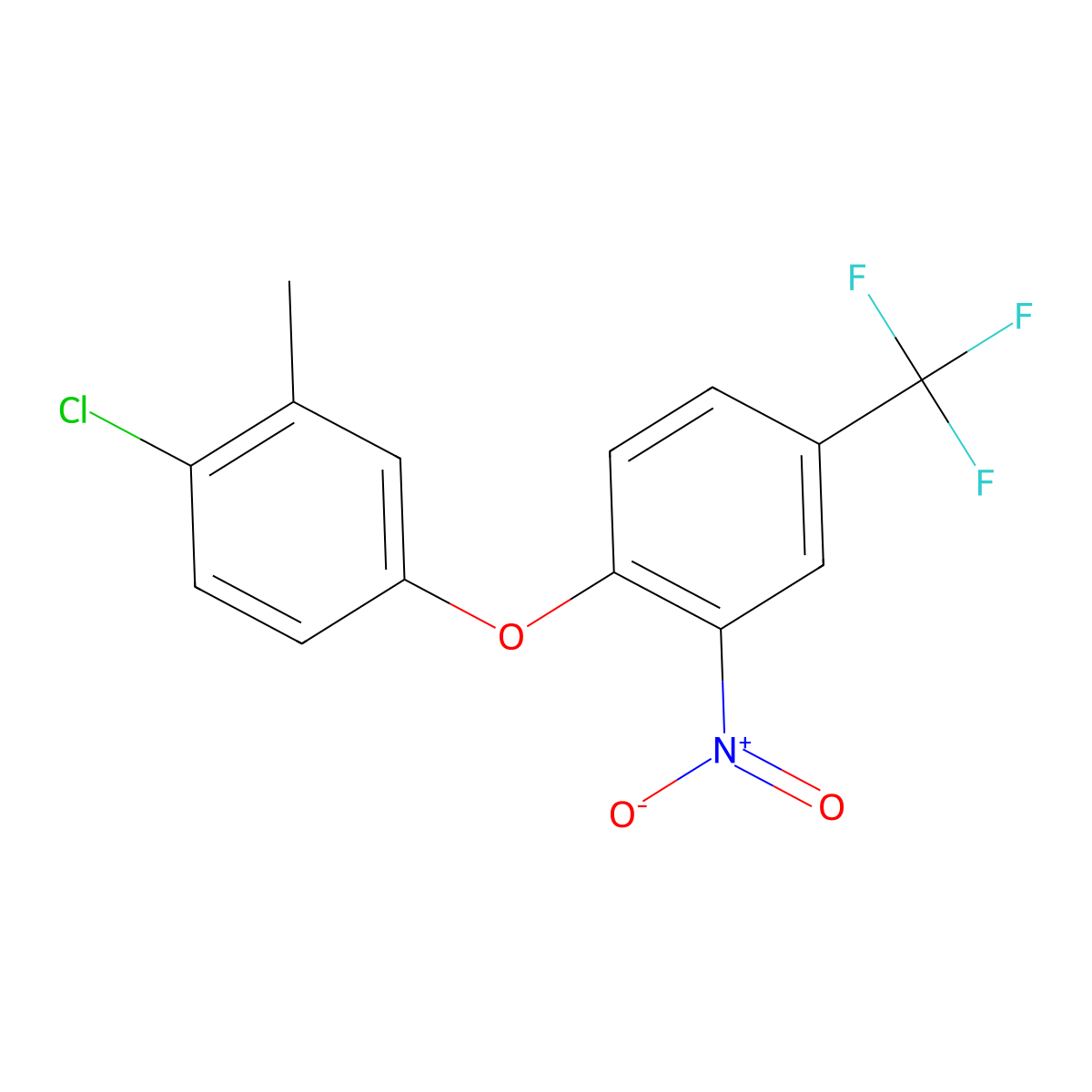 1-(4-Chloro-3-methylphenoxy)-2-nitro-4-(trifluoromethyl)benzene molecular structure, CAS 1799-97-9