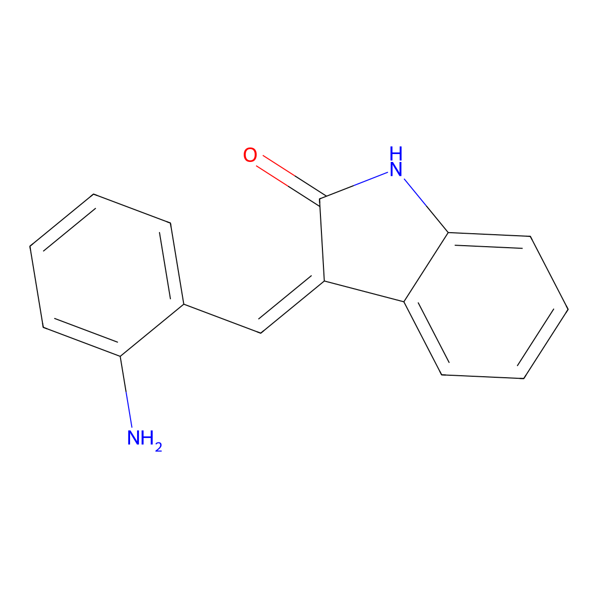 3-[(Z)-(2-aminophenyl)methylidene]-1H-indol-2-one molecular structure, CAS 17990-71-5