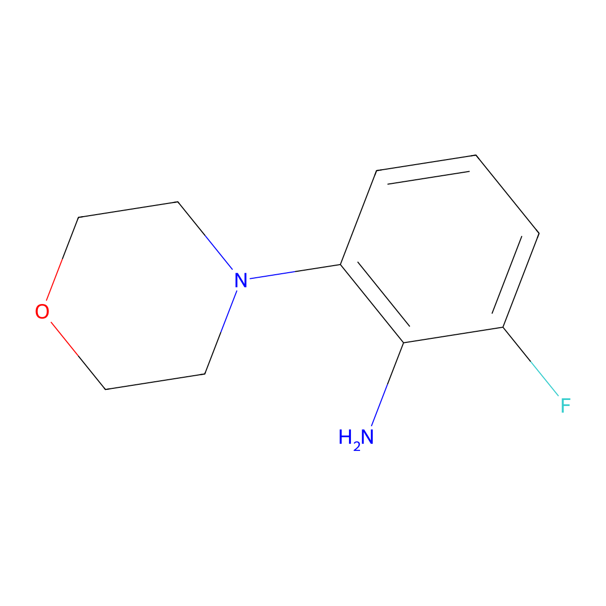 2-Fluoro-6-morpholinoaniline molecular structure, CAS 179900-22-2