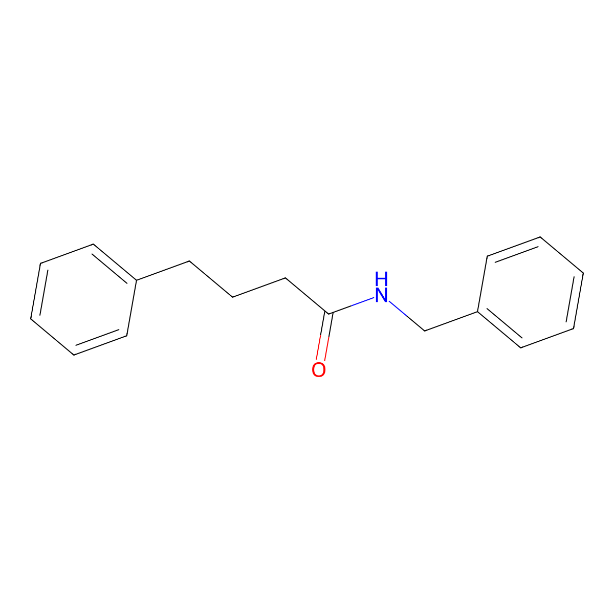 N-benzyl-4-phenylbutanamide molecular structure, CAS 179923-27-4