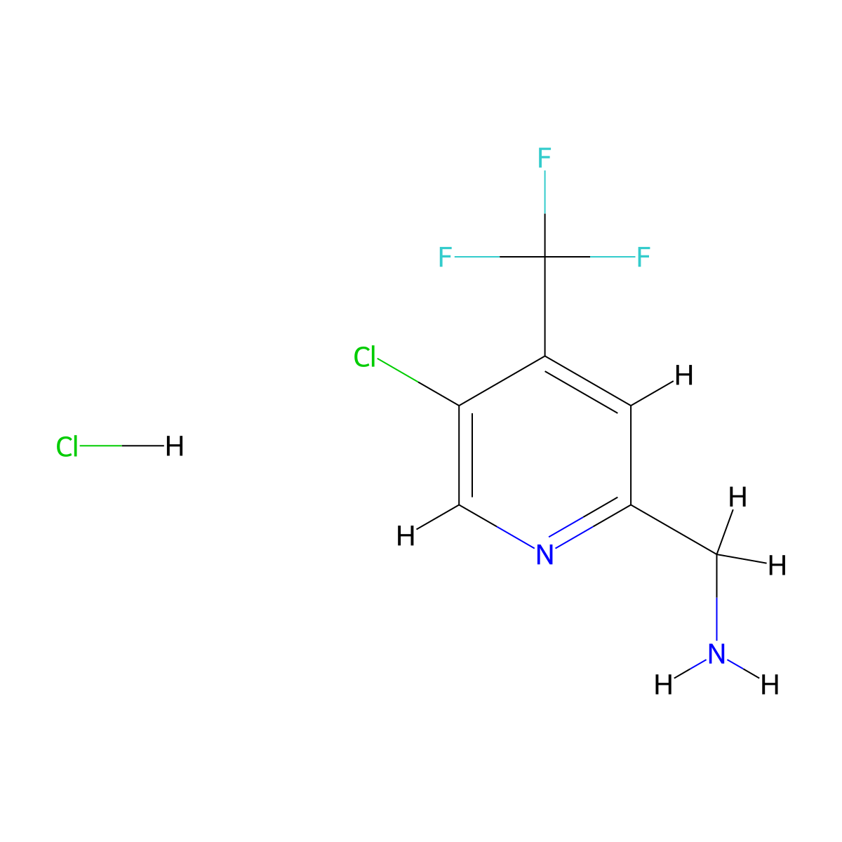 (5-Chloro-4-(trifluoromethyl)pyridin-2-yl)methanamine hydrochloride molecular structure, CAS 1799285-34-9