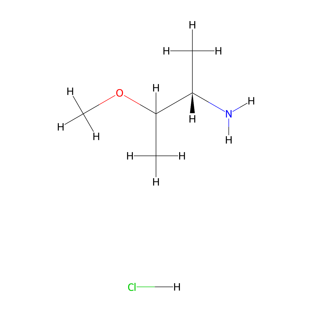(2S)-3-methoxybutan-2-amine hydrochloride molecular structure, CAS 1799286-29-5