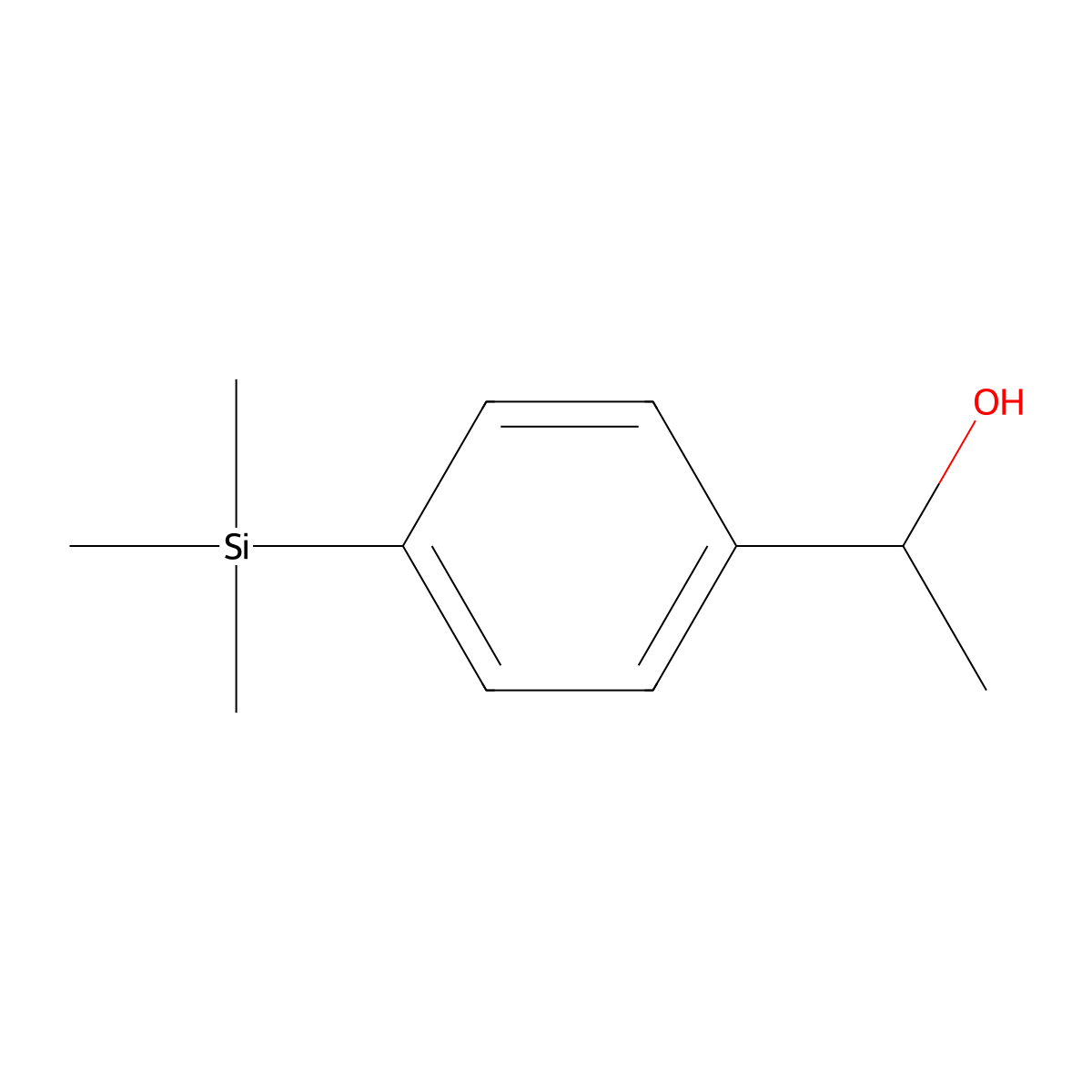 alpha-Methyl-4-(trimethylsilyl)benzenemethanol molecular structure, CAS 17993-99-6